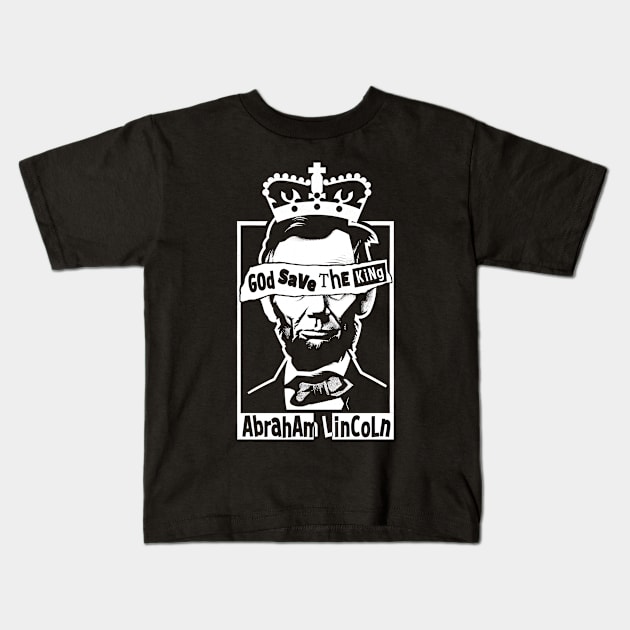 Funny Abraham Lincoln Kids T-Shirt by Tshirt Samurai